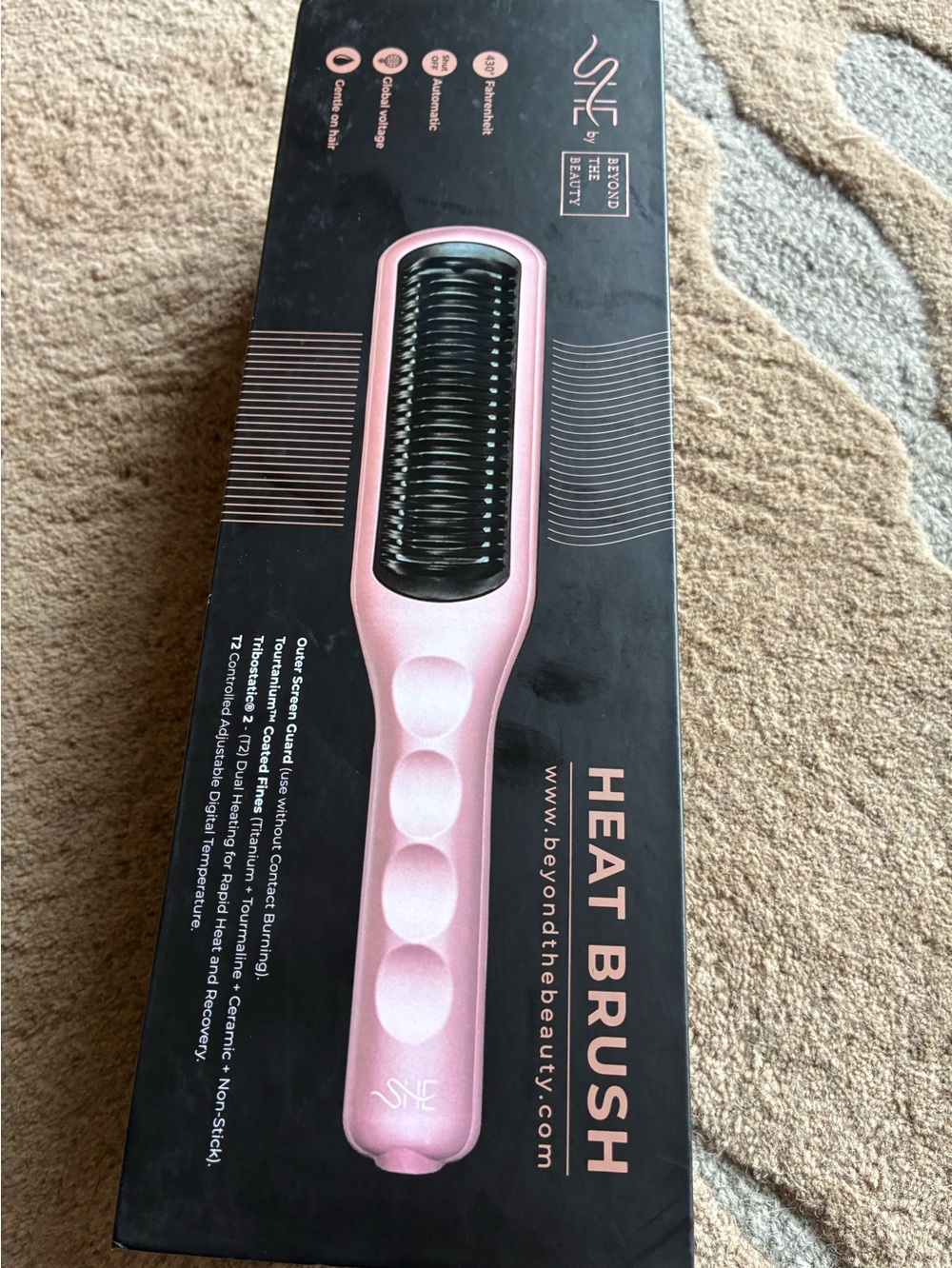 BRAND NEW IN BOX SHE Beyond The Beauty Heat Brush Rose Gold NEW in Box.